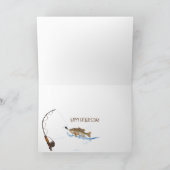 großer Fisch im Wasser für den Vatertag Karte (Innenseite)