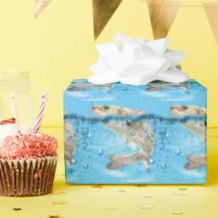 großer Fisch im Wasser Geschenkpapier