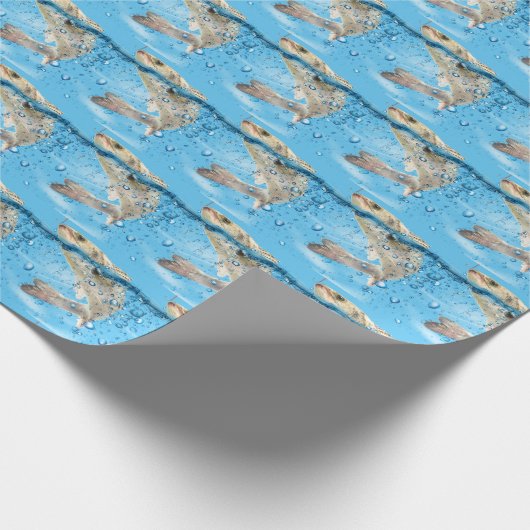 großer Fisch im Wasser Geschenkpapier (Ecke)