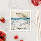 großer Fisch in Wasser mit Anführungszeichen Serviette (Beispiel)