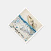 großer Fisch in Wasser mit Anführungszeichen Serviette (Ecke)