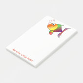 GROSSER FISCH, KLEINER POND - Anmerkung PULVER Post-it Klebezettel (angewinkelt)