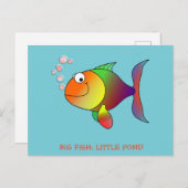 GROSSER FISCH, KLEINER POND - Postkarte (Vorne/Hinten)