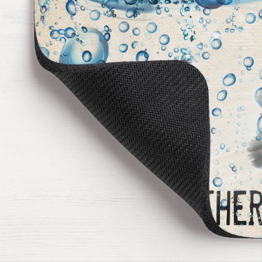 großer Fisch mit Zitat Mousepad (Ecke)