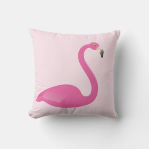Großer Flamingo erröten an rosa Kissen im Freien