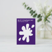 Großer Fleck - Weiß auf Deep Purple 330066 Visitenkarte (Stehend Vorderseite)
