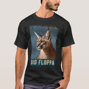 Großer Floppa Für Kinder Meme Süße Karakal Katze V T-Shirt