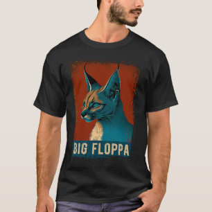 Großer Floppa Für Kinder Meme Süße Karakal Katze V T-Shirt