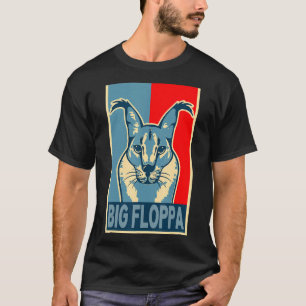 Großer Floppa-Meme Süße Karakal-Katze retro vintag T-Shirt