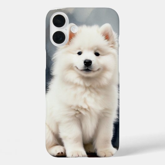 GROSSER FLÜFFE WEISS SAMOYES PUPPY HUND Case-Mate iPhone HÜLLE (Rückseite)