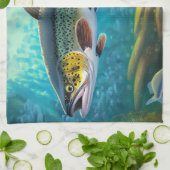 Großer Forellenfisch! Küchentücher (Gefaltet)