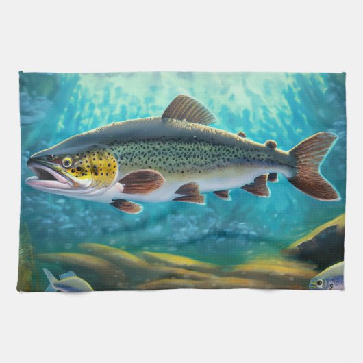 Großer Forellenfisch! Küchentücher (Horizontal)