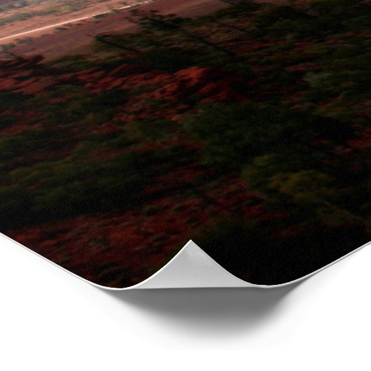 Grosser Freiraum im australischen Outback Poster (Ecke)