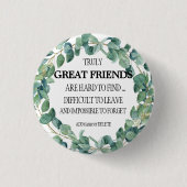 Großer Freund danke Ihnen dankbar verlassend Gesch Button (Vorderseite)