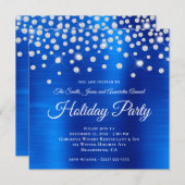 Grosser Funkelnd Kristall Royal Blue Fox Corporate Einladung (Vorne/Hinten)