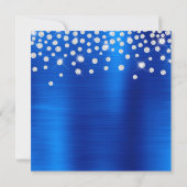 Grosser Funkelnd Kristall Royal Blue Fox Corporate Einladung (Rückseite)