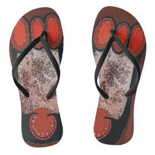 Großer Fuß  Abstrakt Badesandalen