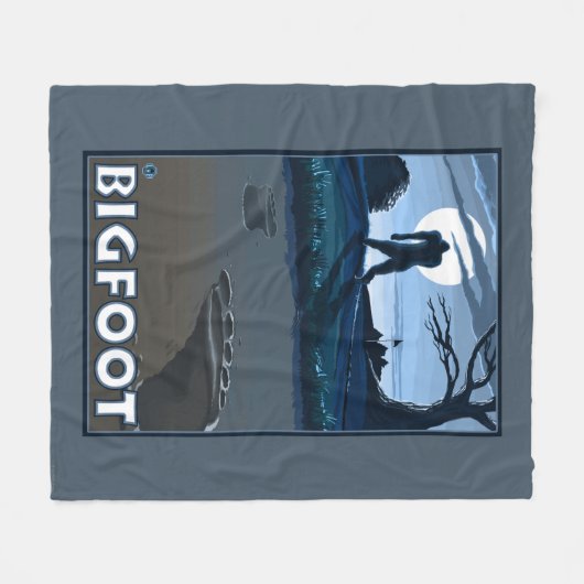 Großer Fuß, der durch Golfplatz geht Fleecedecke (Vorderseite (Horizontal))