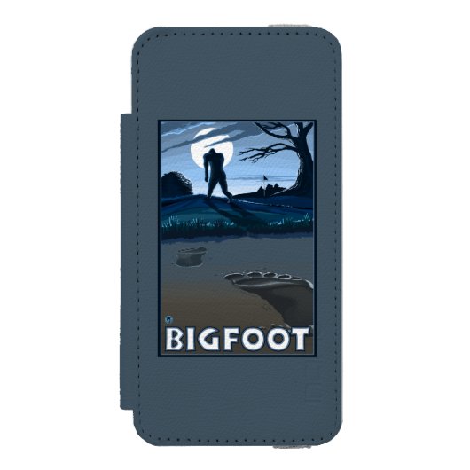 Großer Fuß, der durch Golfplatz geht Incipio iPhone Geldbeutel-Hülle (Folio Vorderseite)