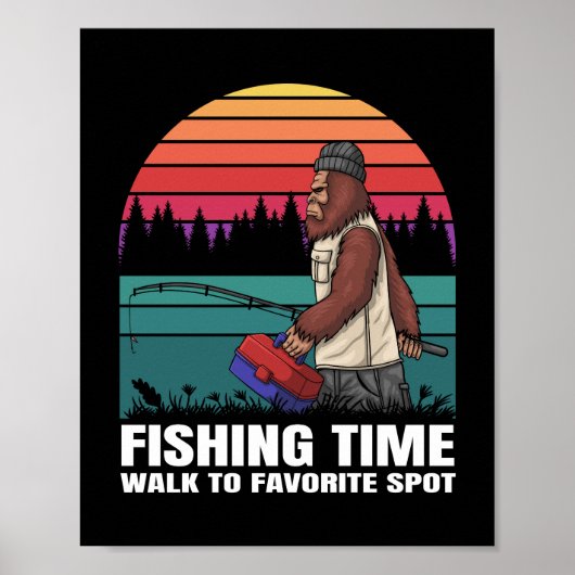 großer Fuß fischen Poster (Vorne)