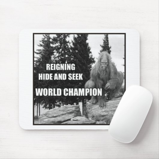 Großer Fuß, Sasquatch Verstecken-Entwurf Mousepad (Mit Mouse)