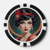 Großer Gatsby Glamour Pokerchips (Vorderseite)