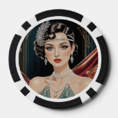 Großer Gatsby Glamour Pokerchips (Rückseite)