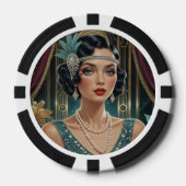 Großer Gatsby Glamour Pokerchips (Vorderseite)