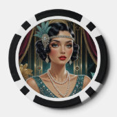 Großer Gatsby Glamour Pokerchips (Rückseite)