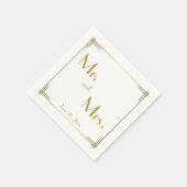 Großer Gatsby Goldkunst-Deko, der Servietten (Ecke)