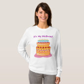 Großer Geburtstags-Kuchen T-Shirt (Vorne ganz)