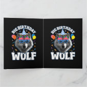 Großer Geburtstags-Wolf für Wölfe Dankeskarte (Innenseite)