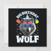 Großer Geburtstags-Wolf für Wölfe Einladung (Rückseite)