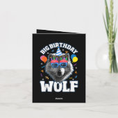 Großer Geburtstags-Wolf für Wölfe Feiertagskarte (Rückseite)