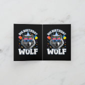 Großer Geburtstags-Wolf für Wölfe Feiertagskarte (Innenseite)