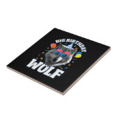 Großer Geburtstags-Wolf für Wölfe Fliese (Seite)