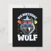 Großer Geburtstags-Wolf für Wölfe Karte (Vorderseite)