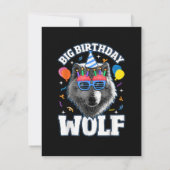 Großer Geburtstags-Wolf für Wölfe Karte (Rückseite)