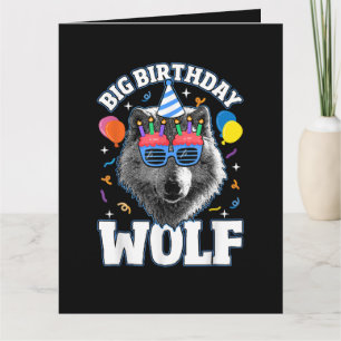 Großer Geburtstags-Wolf für Wölfe Karte