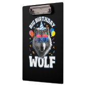 Großer Geburtstags-Wolf für Wölfe Klemmbrett (Links)