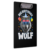 Großer Geburtstags-Wolf für Wölfe Klemmbrett (Rechts)