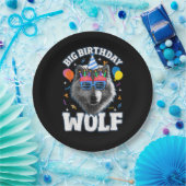 Großer Geburtstags-Wolf für Wölfe Pappteller (Party)