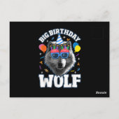 Großer Geburtstags-Wolf für Wölfe Postkarte (Rückseite)