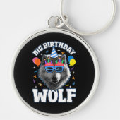 Großer Geburtstags-Wolf für Wölfe Schlüsselanhänger (Vorne)