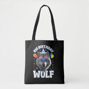 Großer Geburtstags-Wolf für Wölfe Tasche