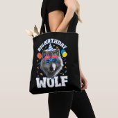 Großer Geburtstags-Wolf für Wölfe Tasche (Von Nahem)