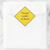 Großer gedachte Führer an Bord (3 Zoll) Runder Aufkleber (Tasche)