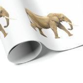 Großer gehender Afrikaner-Stier-Elefant Geschenkpapier (Rolleneckpunkt)