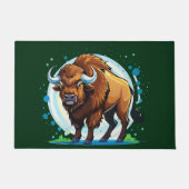 großer gehörnter Bison Fußmatte (Vorderseite)