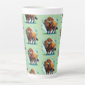 großer gehörnter Bison Milchtasse (Vorderseite)